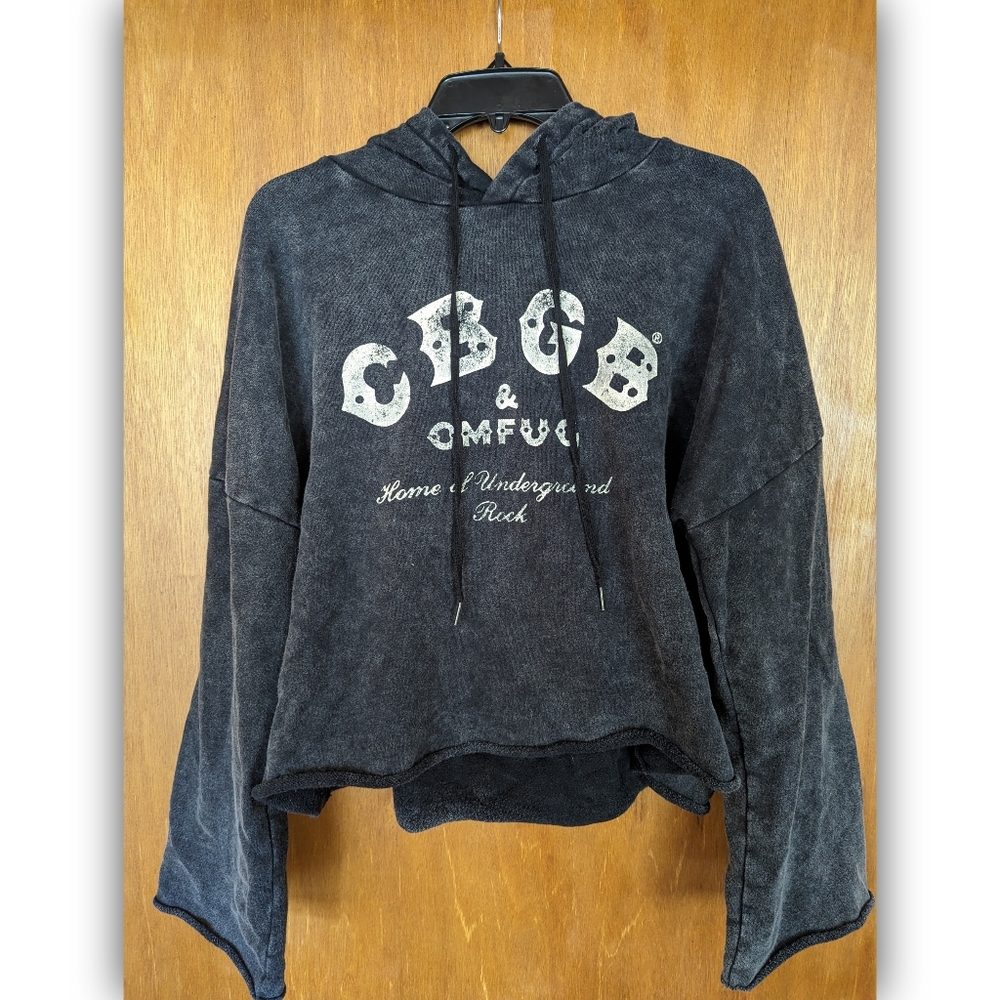 CBGB Cropped Hoodie NWOT